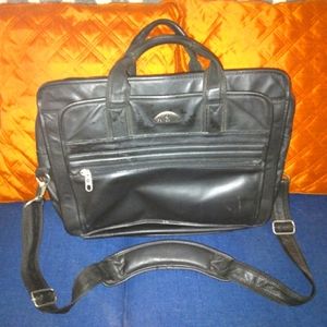 Leather laptop bag